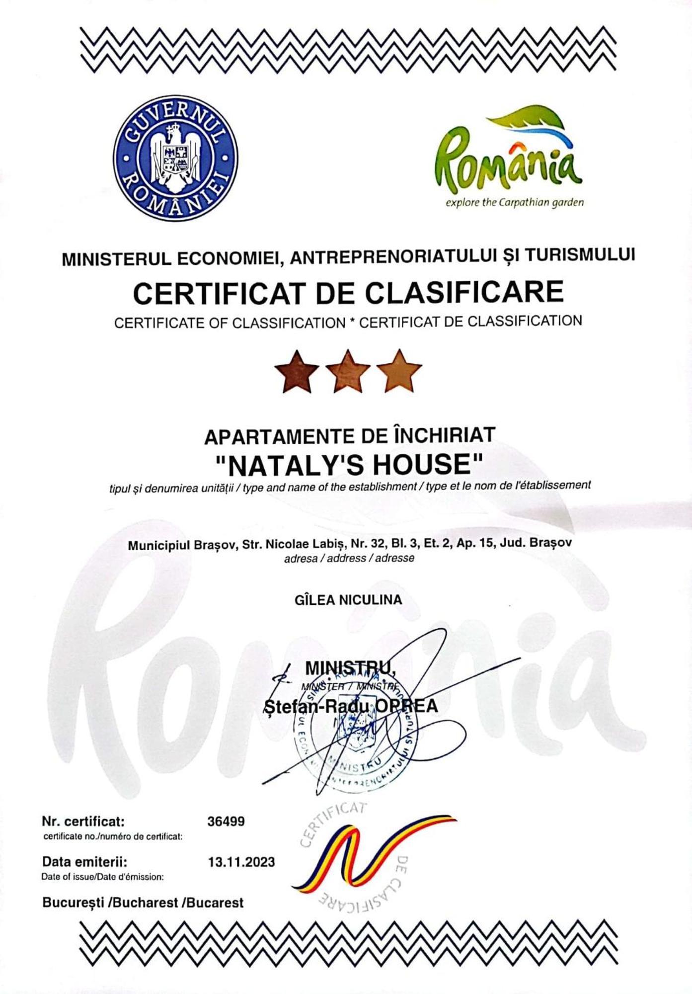 Apartmán Nataly'S House Brašov Exteriér fotografie
